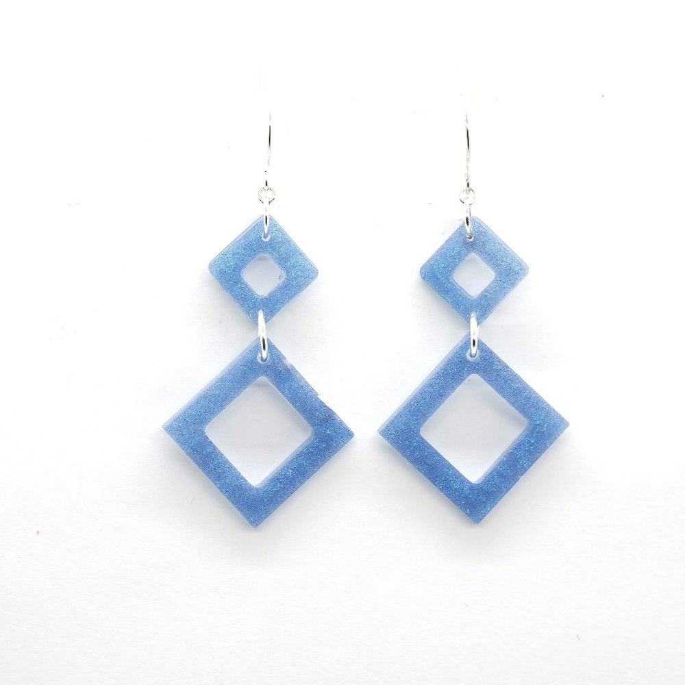 Double Blue Minis Earrings